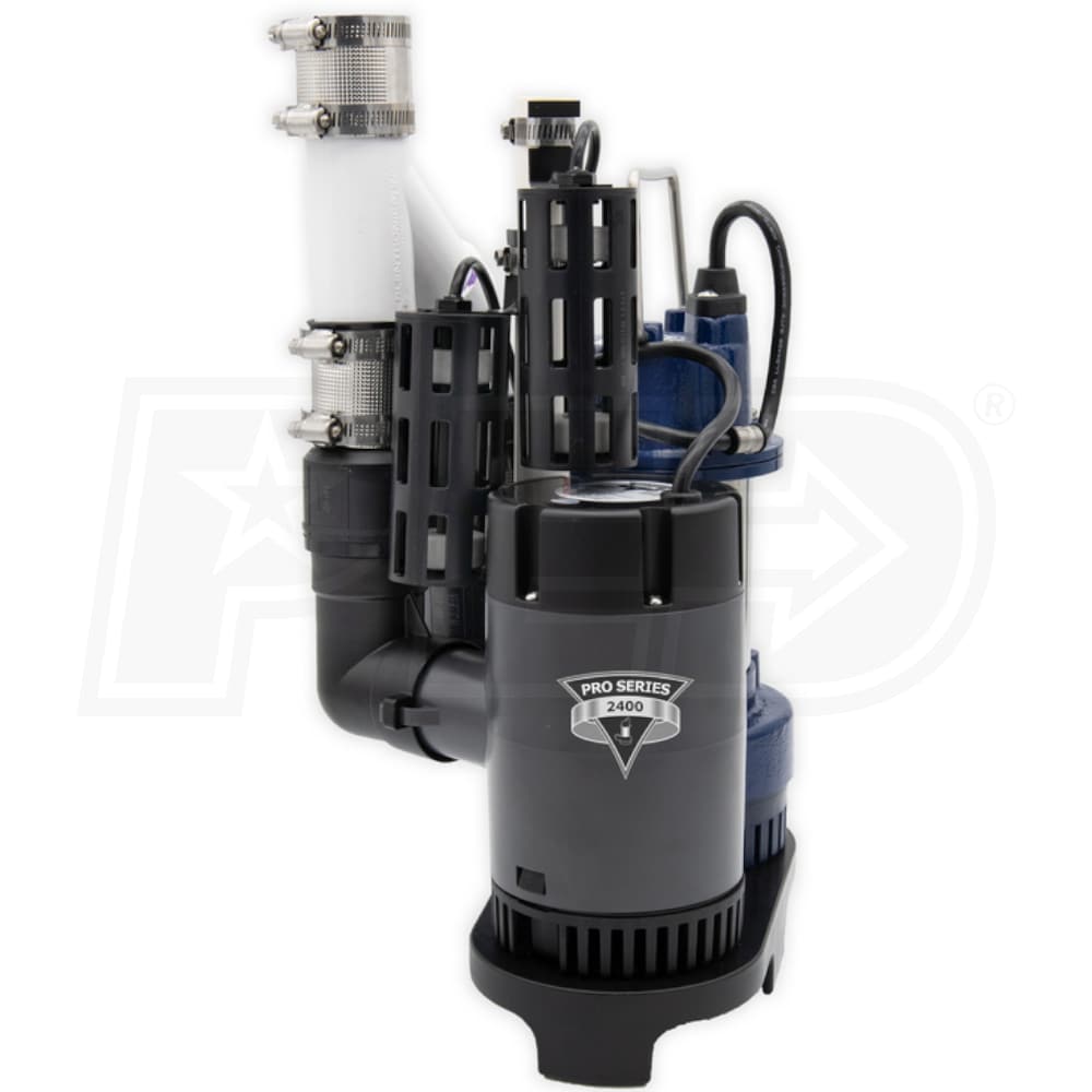 Pro Series PS-C33 - 1/3 HP Combination Primary & Backup Sump Pump System