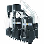 Burcam Pumps 300828TWP - 1/3 HP Cast Iron Duplex Sump Pump System w/ Vertical Float Switches