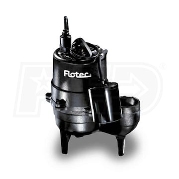 flotec sewage pump float tether piggyback hp iron cast