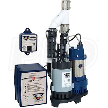 sump pumps pump ps series pro combination backup c33 phcc system battery hp primary sumppumpsdirect systems