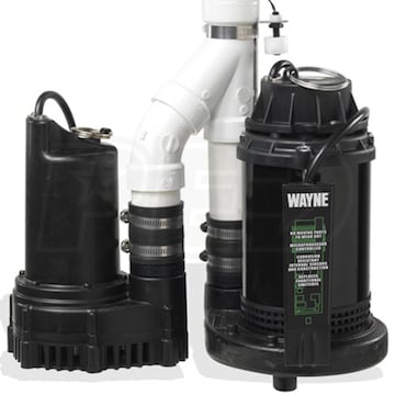 Wayne WSS30 - 1/2 HP Combination Primary and Backup Sump Pump System