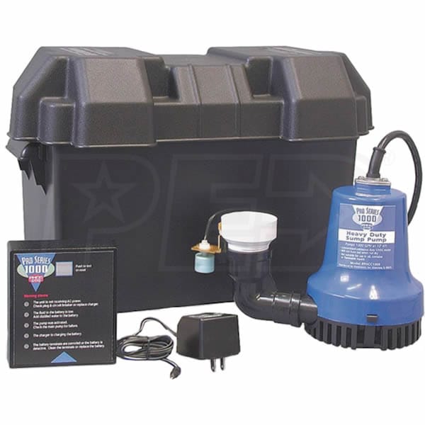 PHCC Pro Series PHCC-1000 Pro-Series Battery Back Up Sump Pump 1000 GPH ...