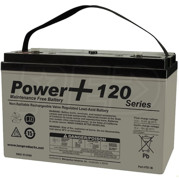 iON Products P20397 Power + 12V Maintenance Free Deep Cycle 120AH